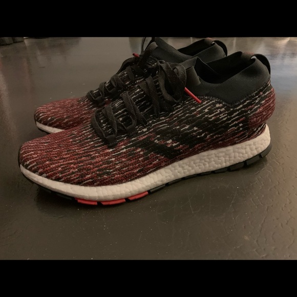 adidas pure boost red black